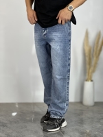 شلوار نیم بگ جین Zara آبی سیر کد988