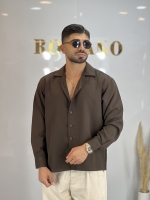 پیراهن مازراتی ساده باکسی Zara قهوه ای