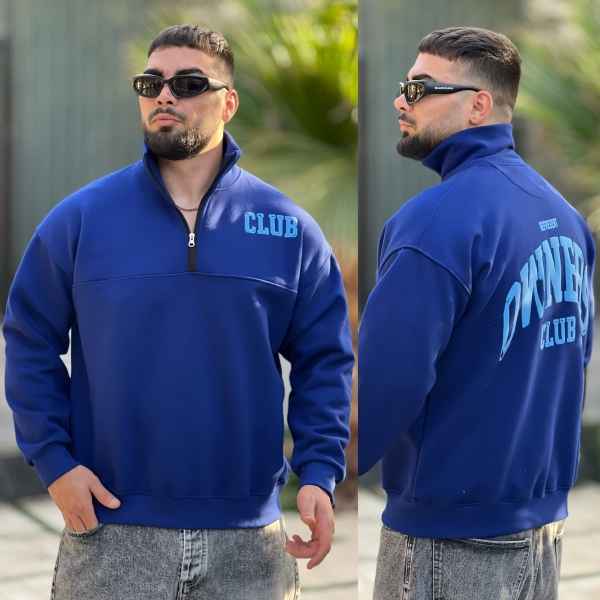 نیم زیپ 3نخ پنبه Owner آبی تیره