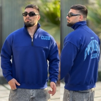 نیم زیپ 3نخ پنبه Owner آبی تیره