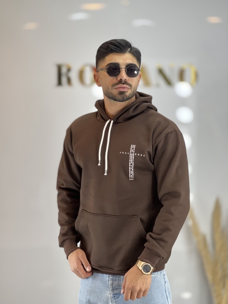 هودی سه نخ اسپان پنبه Pro قهوه ای