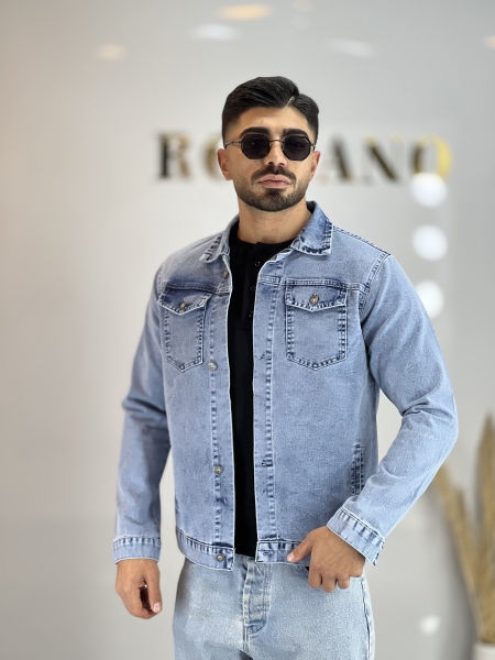 کت جین پارچه خارجی Max آبی یخی