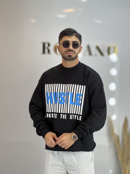 دوس سه نخ باکسی کثیف دوزی Hustler مشکی