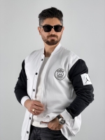 بامبر جکت 2نخ پنبه جردن سفید