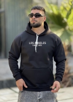 هودی 3نخ Los angeles مشکی