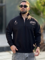 نیم زیپ Gray مشکی