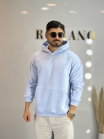 هودی ساده سه نخ پنبه Det آبی آسمانی