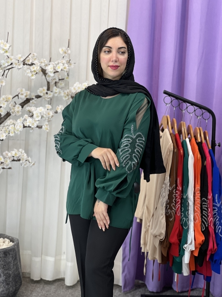 شومیز استین برگی