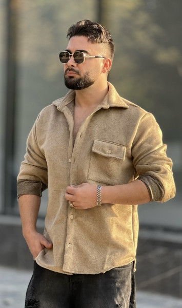 پیراهن پشمی RIKO کرمی کد9 B