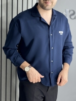 پیراهن مازراتی باکسی سرمه ای