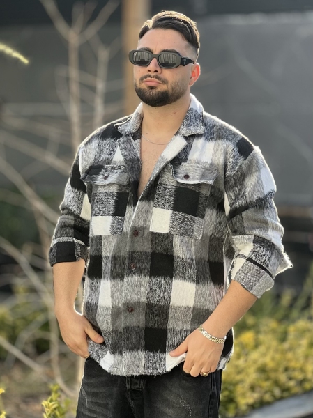 پیراهن پشمی Emence سفید مشکی