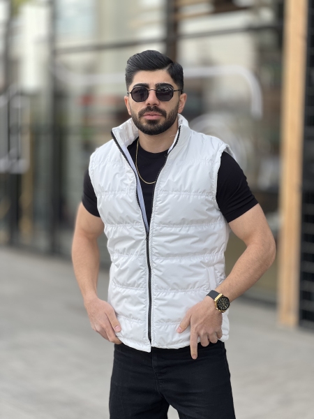 پافر ضدآب بدون کلاه Hermand سفید