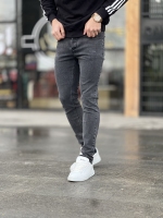 شلوار اسکینی جین کجراه Zara ذغالی تیره کد 268