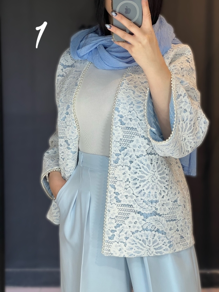 کت گیپور لبه مروارید