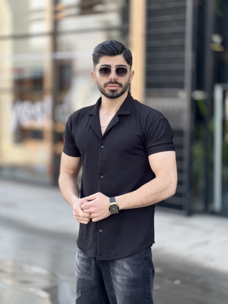 پیراهن مراکش یقه انگلیسی Iran مشکی