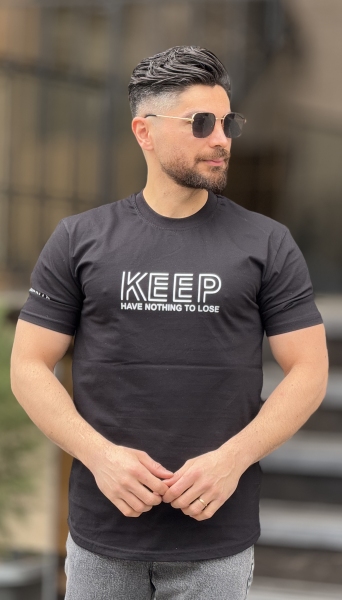 تیشرت طرح keep مشکی