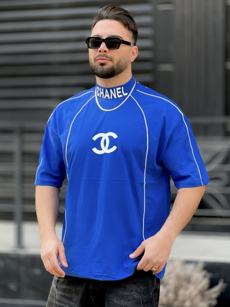 تیشرت نخ26 Chanel آبی P