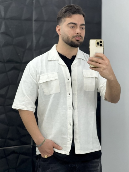 پیراهن کتان RIKO سفید