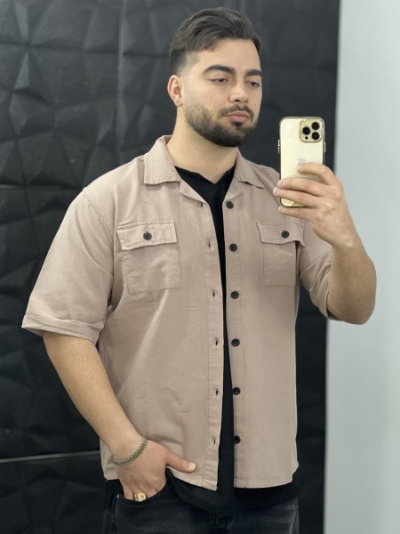 پیراهن کتان RIKO کِرِم خاکی
