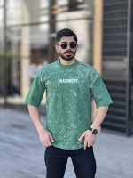 تیشرت دورس دو نخ Machineist آبرنگی سبز