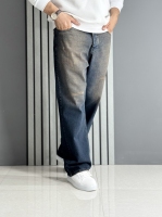 شلوار جین بگ آبی گازوئیلی ( قد 107 سانت )