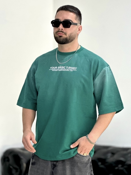تیشرت 2نخ Casual سبز B