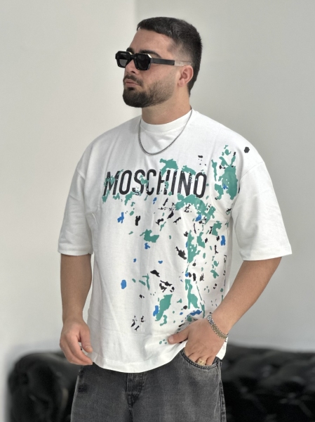 تیشرت 2نخ moschino سفید