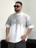 تیشرت 2نخ Cross سفید