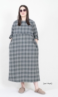 کفتان چهارخونه یقه گرد