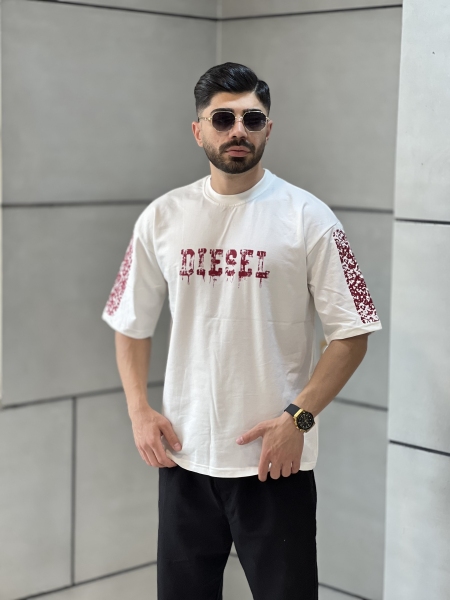 تیشرت دو نخ Diesel سفید