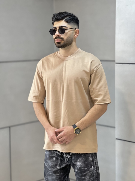 تیشرت ساده کثیف دوزی Emsie کرمی