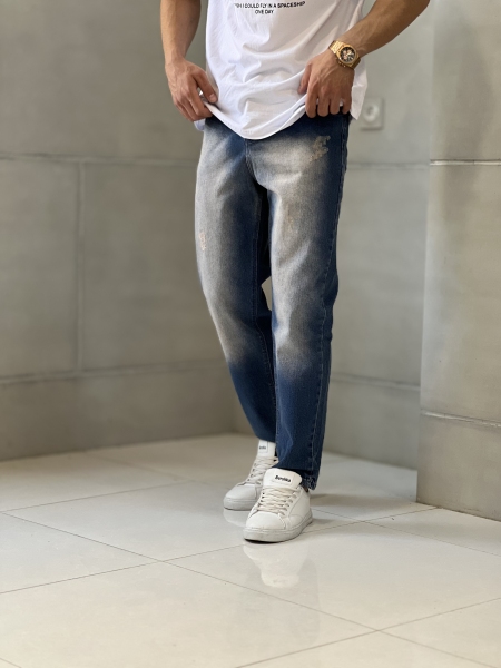 شلوار مام فیت جین Zara آبی کثیف کد 93