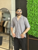 پیراهن آستین سه رب مراکش Shay طوسی