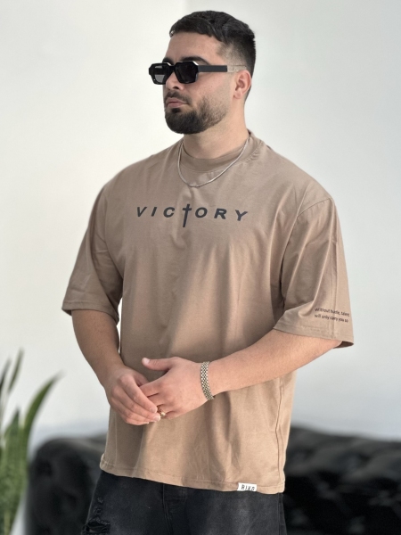 تیشرت پنبه VICTORY نسکافه ای