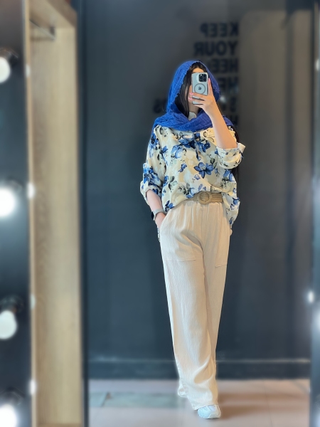 ست شومیز شلوار کمربند