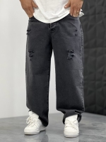 بگ جین ZARA ذغالی کد 518 B