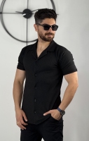 پیراهن پارچه بیسکویتی کد 45 مشکی