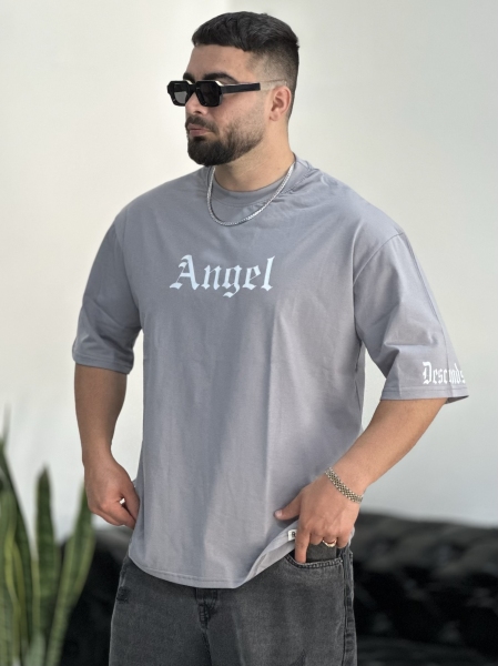 تیشرت پنبه ANGEL طوسی