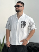 پیراهن لینن Palm سفید