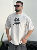 تیشرت 2نخ PUNK کرم خاکی